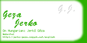 geza jerko business card