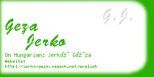 geza jerko business card